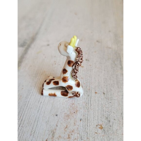 Mini giraffe ceramic vintage figurine Unique home decor zoo animal - Picture 4 of 6